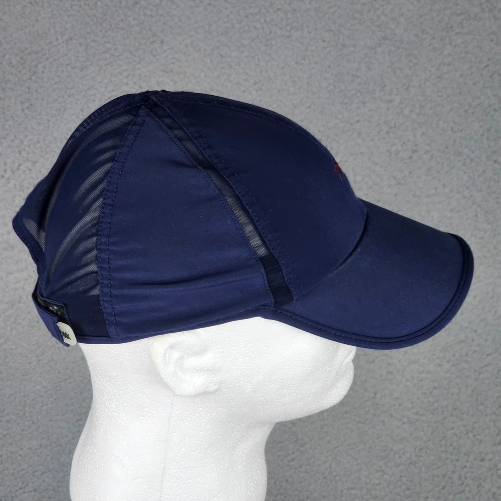 Rhone Running Mens Navy Blue Mesh Panel Baseball Cap Adjustable Hat XXX Logo - Picture 2 of 9